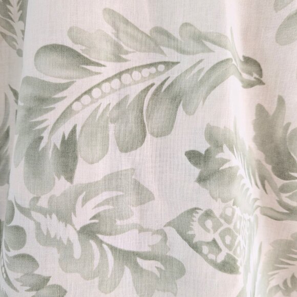 Vintage Nautica Men's Linen Blend Hawaiian Shirt Botanical‎ Tropical Vacation XL - Picture 13 of 14